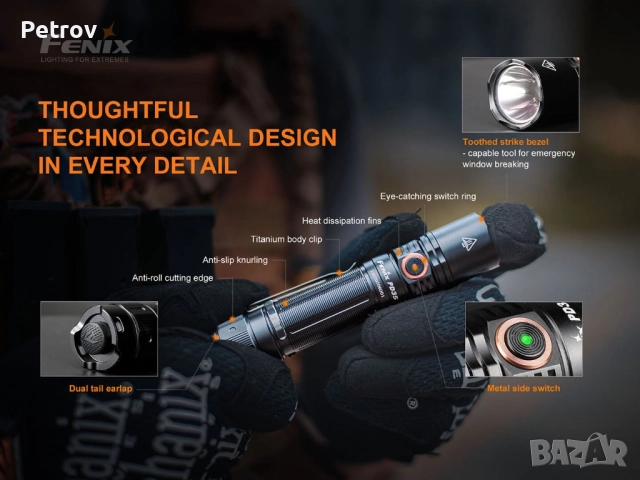 Fenix PD35 - LED 1700 Lumen / 375 m - Тактически , Военен - NATO Прожектор , Джобна лампа - GERMANY , снимка 13 - Други инструменти - 52408328