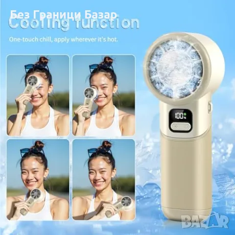 Нов Мини Вентилатор Висока Скорост Сгъваем LED Охлаждане за Навън, снимка 2 - Друга електроника - 50294407