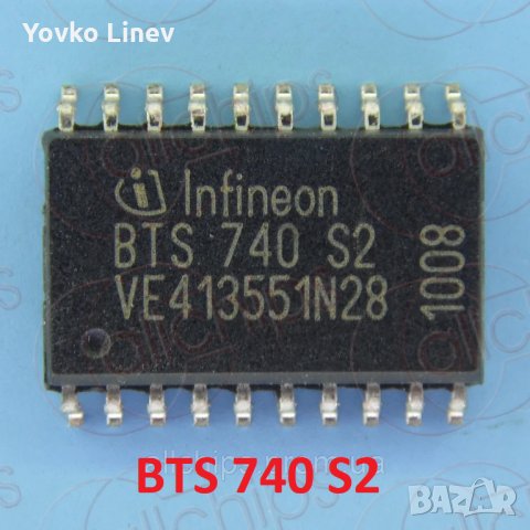BTS740S2  SMD SOP-20 Power Switch - 2 КАНАЛА - 5,5A / 8,5A, снимка 2 - Друга електроника - 35291036
