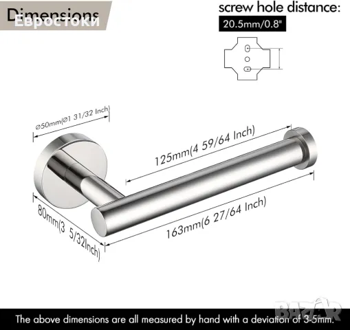 KES A2175S12 Държач за тоалетна ролка от неръждаема стомана SUS304 Стенен полиран. Устойчив на ръжда, снимка 8 - Други - 48826539
