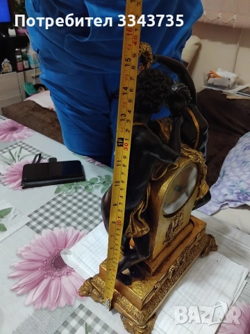 Фигуративен,античен,каминен часовник., снимка 4 - Антикварни и старинни предмети - 53523622