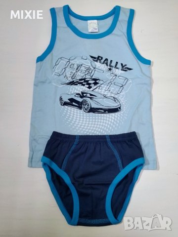 Нов детски комплект от потник и слип, 3 бр. в пакет, снимка 3 - Детско бельо и бански  - 44127004