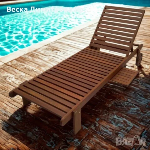 Диван Muhler Meranti с матрак и възглавница BEIGE, снимка 3 - Градински мебели, декорация  - 50276075