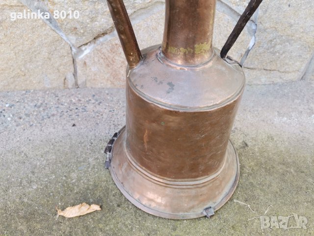 Стара медна кана ибрик, снимка 3 - Антикварни и старинни предмети - 44046738