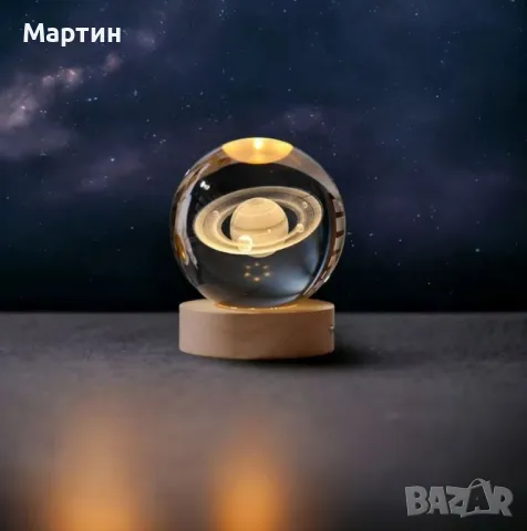 Нощна лампа Космос 3D LED USB 7x7x8см, снимка 9 - Декорация за дома - 48933628