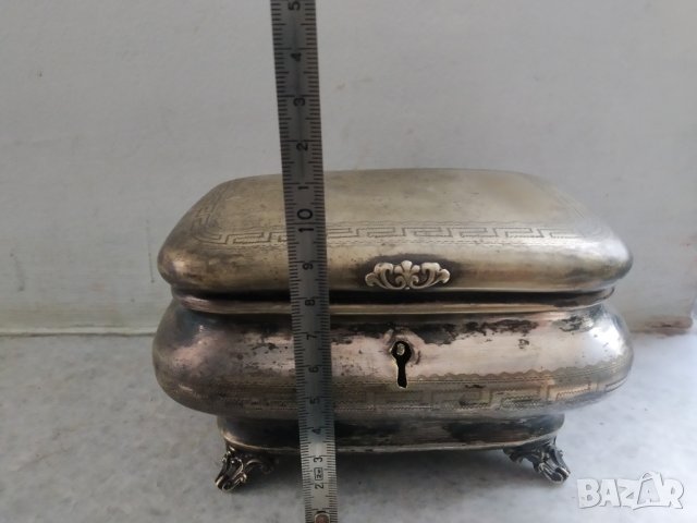 посребрена месингова кутия арт нуво, снимка 2 - Други ценни предмети - 37689479