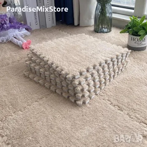 Мек килим пъзел от 10 части 1кв .м  размер 30 х 30 см, снимка 1