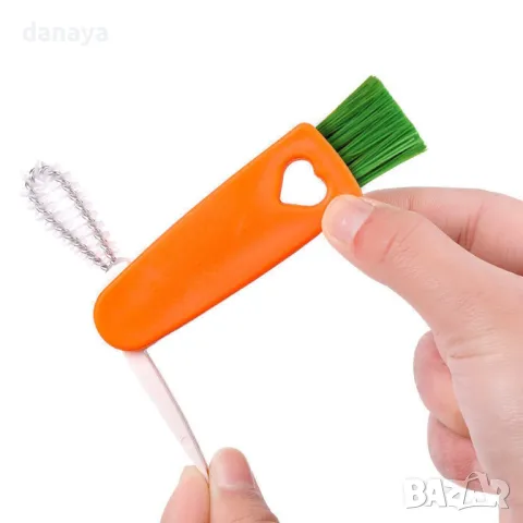 5737 3 в 1 Мини четка за почистване на тесни места в бутилки, снимка 4 - Мопове, кофи, четки и метли - 49138625