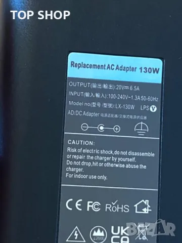 Захранващ адаптер за Dell - 130W, USB C (за английски контакт), снимка 8 - Кабели и адаптери - 49500463