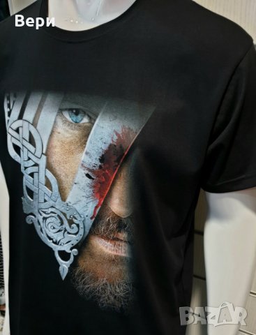 Нова мъжка тениска с дигитален печат на сериала Викинги, снимка 9 - Тениски - 28361669