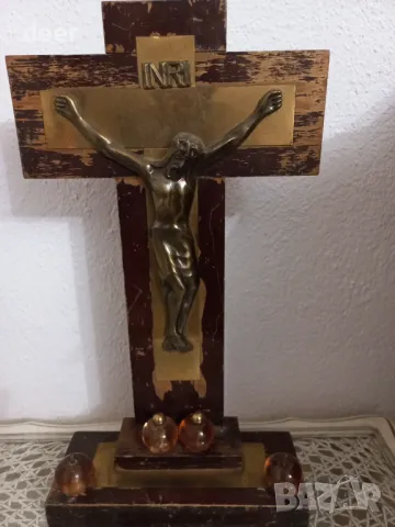 Над 50 годишен, старинен, настолен  кръст