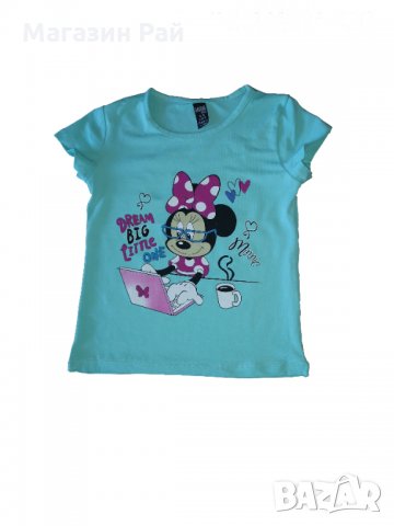 НАМАЛЕНИЕ ! Блуза с къс ръкав "Мини маус" (1 - 2 години), снимка 1 - Бебешки блузки - 33679439