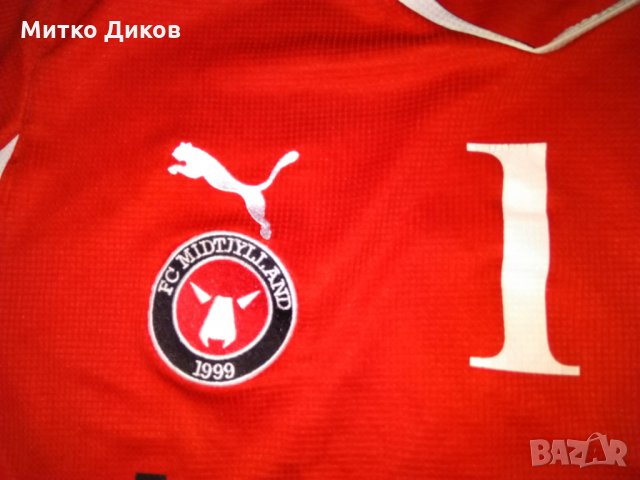 Midtjylland тениска Пума дълъг ръкав №1 размер ХЛ, снимка 3 - Футбол - 28200822