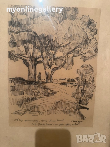 Никола Златев  флумастер Овчар, снимка 4 - Картини - 53166326