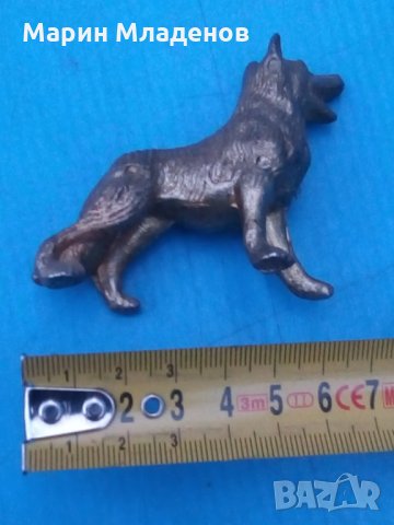 Статуетка бронз-немска овчарка, снимка 5 - Антикварни и старинни предмети - 27845747