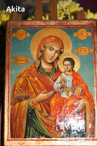 Икона на Дева Мария с Младенеца, снимка 2 - Икони - 22667772