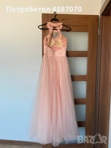 Бална рокля прасковен цвят, снимка 2 - Рокли - 51643986