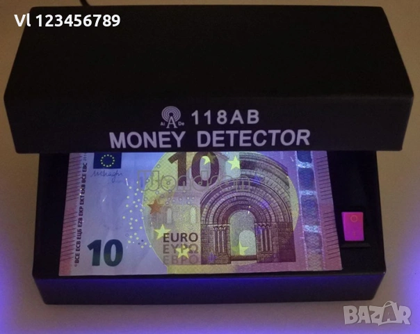 Портативен детектор за банкноти АD 118 АB, UV фенер,, снимка 2 - Друго търговско оборудване - 53437394