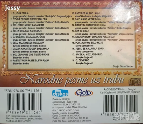 Narodne pesme uz trubu, снимка 2 - CD дискове - 48371354