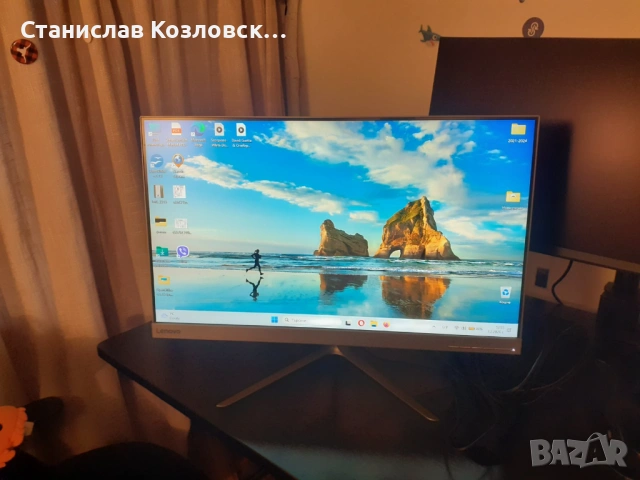 Монитори Lenovo L27q-10 и Dell P2419H, снимка 7 - Монитори - 53306263