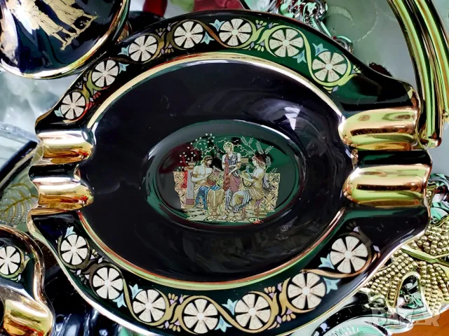 Комплект позлатени колекционерски 'съдове' Fakiolas-Greece-24k gold, снимка 2 - Декорация за дома - 48897308