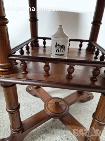 Антична Викторианска маса от орех , снимка 6 - Маси - 51653021
