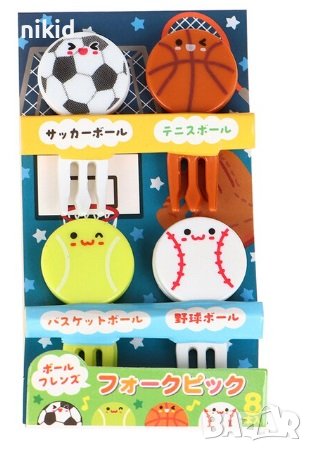 8 бр забавни клечки топери топка топки за забождане на хапки мъфини плодове вилички забава за децата, снимка 2 - Прибори за хранене, готвене и сервиране - 38235733