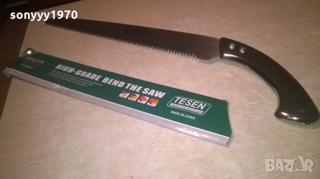 TESEN-61СМ-ГОЛЯМ ТРИОН С МЕТАЛНА ДРЪЖКА-ИНОКС, снимка 2 - Градински инструменти - 27647386