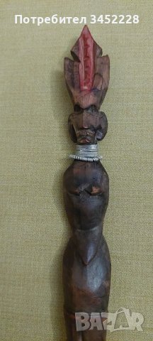 дърворезба Африка за колекционери 60см , снимка 3 - Антикварни и старинни предмети - 48446232