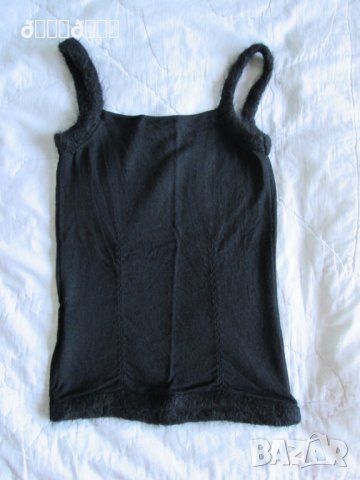 Вълнен топ потник Sportmax черно, снимка 2 - Корсети, бюстиета, топове - 27022683