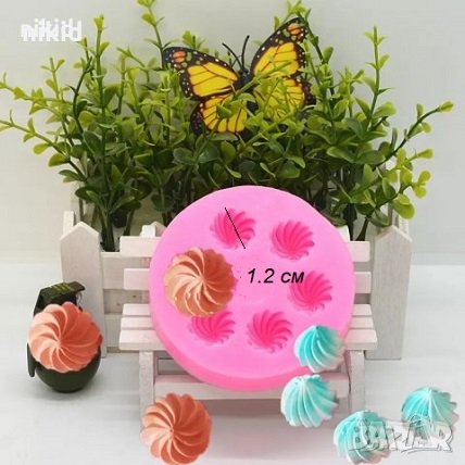 5 малки целувки целувка завъртулки силиконов молд форма фондан шоколад смола