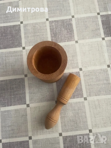 Месингово хаванче с чукало, дървено хаванче с чукало, снимка 6 - Други - 51053153