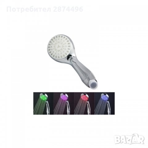 0145 Светеща LED душ слушалка в 4 цвята, снимка 5 - Други стоки за дома - 34585785