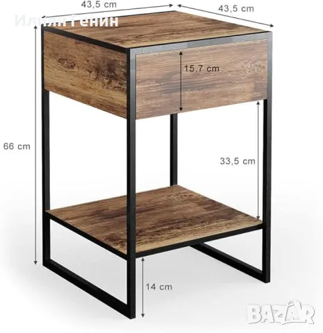 Комплект от 2 бр нощни шкафчета, снимка 6 - Шкафове - 49604091