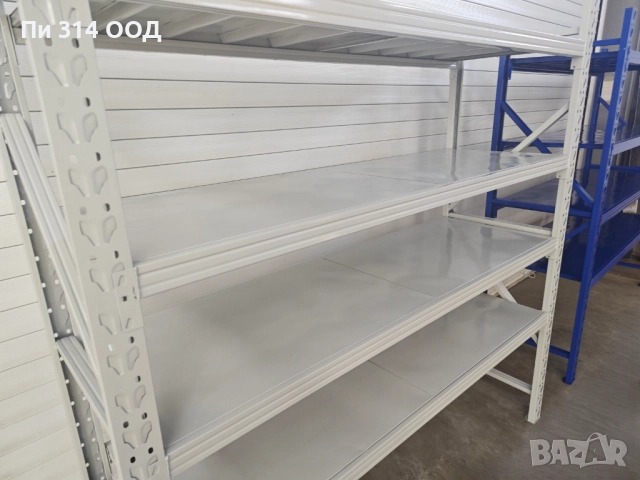 Метален стелаж с 4 рафта, снимка 12 - Стелажи и щандове - 51653266