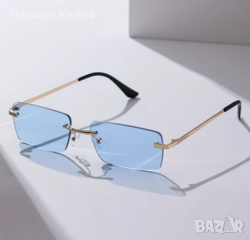 Безрамкови правоъгълни очила за жени и мъже +БЕЗПЛАТЕН ЧИФТ, снимка 3 - Други - 53514811