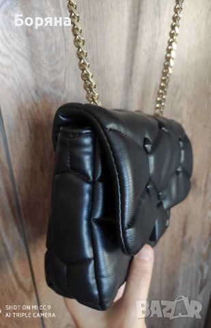 Zara мала кожена черна чанта, снимка 8 - Чанти - 52238234