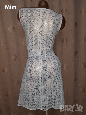 XXL/XXXL Бяла дантелена рокля за едра дама , снимка 5 - Рокли - 40514269