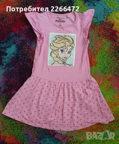 Детска рокля на Disney - "Frozen", с Елза и Ана