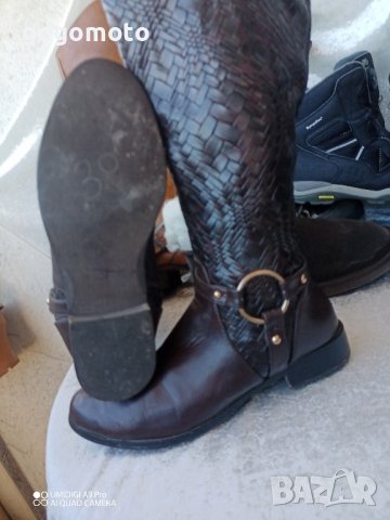 дамски ботуши original  SERGIO TODZI® ,N- 38 - 39 - тъмно кафяви, плетена кожа, снимка 12 - Дамски ботуши - 43563453