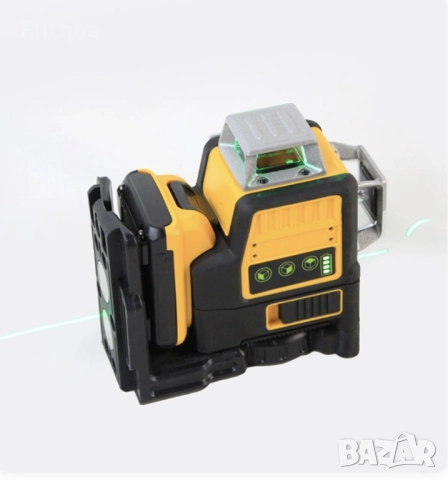 Лазерен 3D -  360 градуса нивелир с 2 батерии 12V 3 AH, 3 лъча, снимка 6 - Други стоки за дома - 52853726
