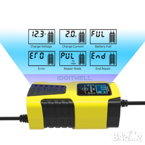 НОВО Умно Процесорно Зарядно акумулатор батерия 6V 12V кола мотор, снимка 5 - Аксесоари и консумативи - 40744653