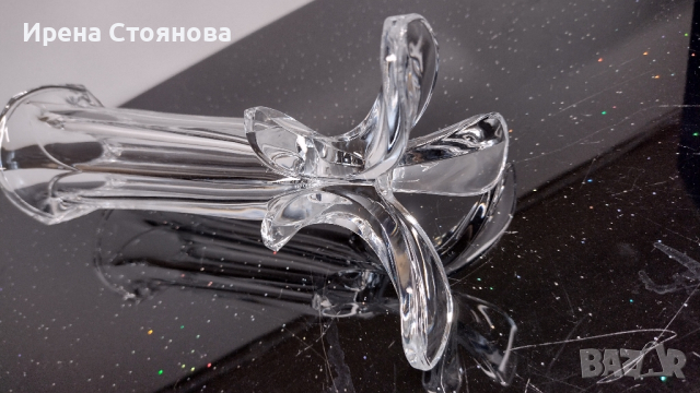 Кристална ваза d'Arques  France. Височина 22 см. Нова, в оригинална опаковка. , снимка 4 - Вази - 44852824