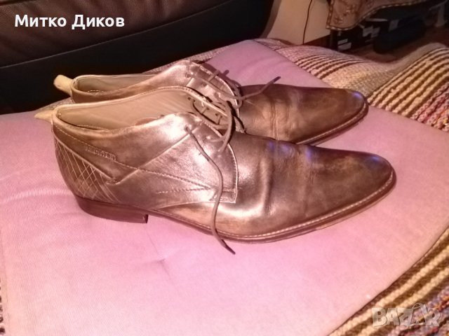 Daniel Hechter Франция пръскани обувки естествена кожа размер №44 стелка 28см, снимка 4 - Официални обувки - 38428362
