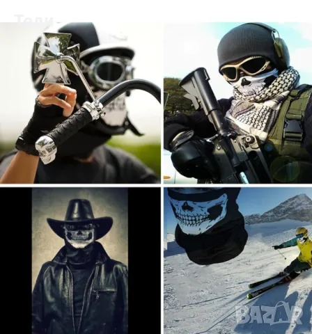 Маска череп за цяло лице, снимка 2 - Спортна екипировка - 49110910