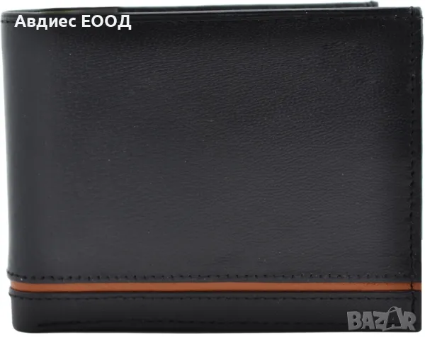 черно с кафяв кант портмоне, снимка 2 - Портфейли, портмонета - 49409838