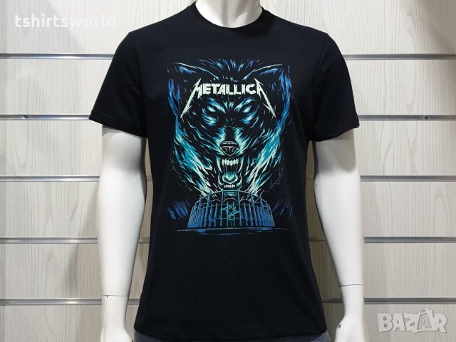 Нова мъжка тениска с дигитален печат на музикалната група METALLICA, Вълк (Wolf), снимка 10 - Тениски - 34658137