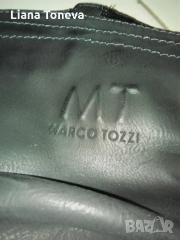 черни високи ботуши"Марко Тоцци", снимка 3 - Дамски ботуши - 27390816
