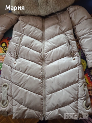 Зимно яке в бежаво, снимка 5 - Якета - 53221121