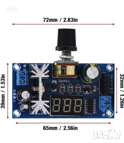 Модул за регулируемо напрежение, платка за захранване с регулируем регулатор на напрежение, снимка 5 - Друга електроника - 53461800